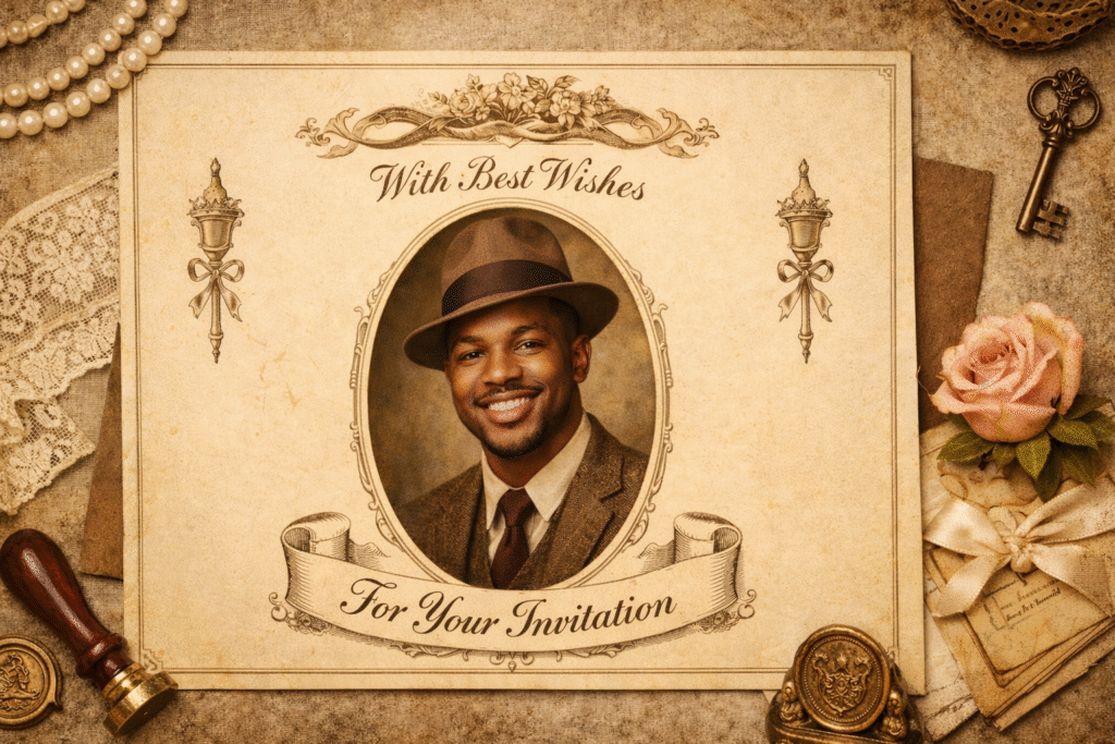 Old-Fashioned Invitation Enclosure